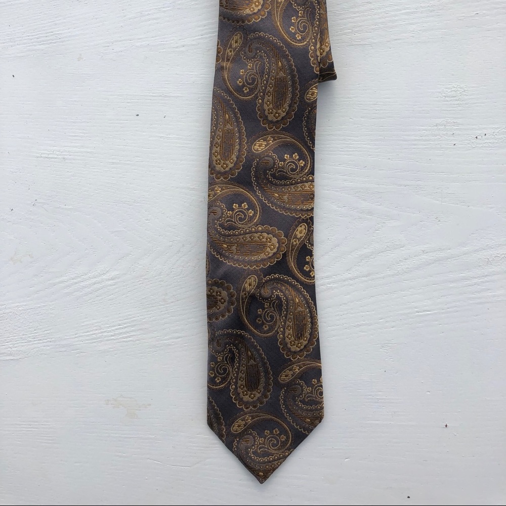 BOSS HUGO BOSS Gold Paisley Men's Neck Tie